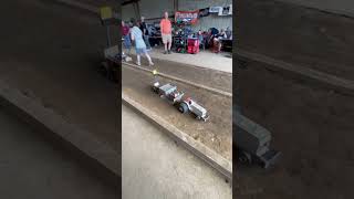 Super Stock radio control tractor pulling a heavy sled at KOS III rc [upl. by Amalbergas]