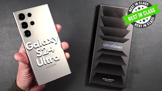 I Found the BEST Tempered glass screen protector for Galaxy S24 Ultra  UltraGlass [upl. by Adnirak]