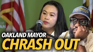 Oakland Mayor Crashing Out Play Victim At Press Conference After FBI Raid At Her Home Sheng Thao [upl. by Odnamla381]