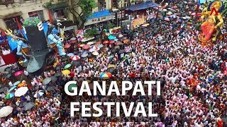 Ganapati FestivalGanesh Chaturthi in Mumbai  Aerial India  CNA Insider [upl. by Hseyaj327]