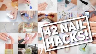 42 NAIL HACKS  Nail Art Hack Compilation [upl. by Bible]