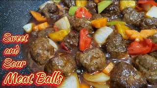 Sweet and Sour Meatballs • Beef Meatballs Recipe [upl. by Antin]