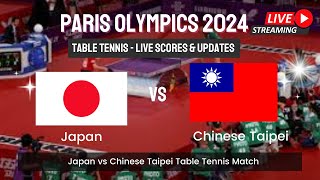 Table Tennis Men Olympic Games World  Quarterfinals Live Scores amp Updates Paris Olympics 2024 [upl. by Nazarius]