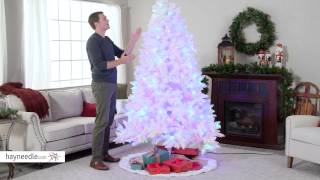 75 ft Flocked Prelit Alaskan Fir Christmas Tree  Product Review Video [upl. by Sillert]