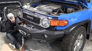 FJ Cruiser Build Pt 3  New Door Fender Bumper And A Winch That Could Pull A House Down [upl. by Idoux]