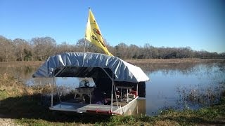 Crawfishing in a Louisiana crawfishing pond Part 1 [upl. by Hodges]