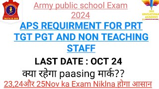 awes exam 2024aps passing markawes prt tgt pgt vacancy 2024awes requirment 2024aps vacancy 2024 [upl. by Bronder]