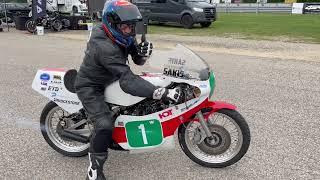 1980 Yamaha TZ250 Vintage Grand Prix 2 Stroke Warm Up AHRMA National Blackhawk Farms IL August 2023 [upl. by Tap363]