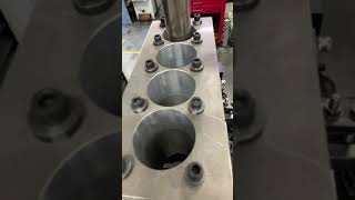 Rebore cylinder block with torque plate Mit 4g93 shorts machineshop engine shortvideo short [upl. by Suellen]