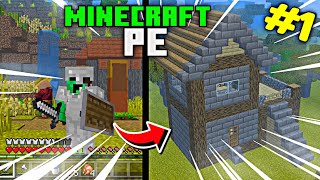 MINECRAFT PE 🔥 SURVIVAL SERIES 1 mcpe minecraft [upl. by August]