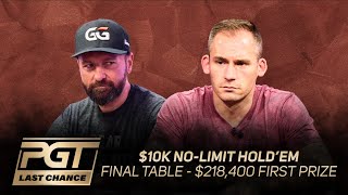 PGT Last Chance  10000 No Limit Holdem Event 1 Final Table with Daniel Negreanu amp Justin Bonomo [upl. by Wales]