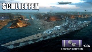 Schlieffen  Secondary Gun Automatic Killer  2 match  World of Warships Blitz [upl. by Nniuq]