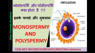 Fertilization Part7  What is Monospermy and Polyspermy  CSIRNET  GATE  NEET  MSc  BSc [upl. by Nnylatsirk613]