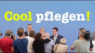 Reform der Pflege mit Jens Spahn CDU Hubertus Heil amp Franziska Giffey SPD  BPK 3 Juli 2018 [upl. by Hogle]