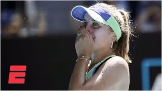 Sofia Kenin defeats No 1 Ashleigh Barty to reach finals  2020 Australian Open Highlights [upl. by Modern]