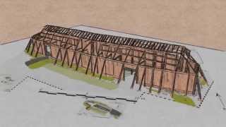 Viking Longhouse construction [upl. by Aiksa]