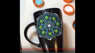 Instructional Tutorial 4  Mandala On Coffee Mug [upl. by Joyce]