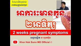 អាការះមានកូន២អាទិត្យ l 2 weeks pregnant symptoms l សញ្ញាមានកូន l Khor Hok Sunn MD Official [upl. by Llednil861]