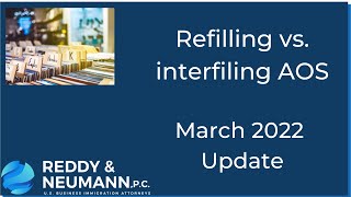 Refiling AOS VS Interfiling I485J  March 2022 Update [upl. by Htes]