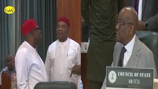 Amid Rivers Crisis Wike Fubara Attend First Council Of State Meeting In Aso Rock [upl. by Katrina]