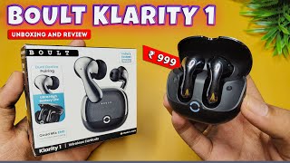 Boult Klarity 1 Earbuds Unboxing and Review  Premium and unique hourglass shaped TWS  Under 1000 [upl. by Yraek]