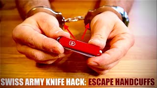 Use Any Swiss Army Knife to Escape Handcuffs  SERE  Swiss Army Knife Hack [upl. by Yeleak372]