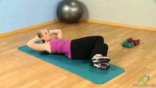 Oblique Crunch How to do the Oblique Crunch exercise  HealthspanMD [upl. by Ira]