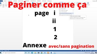 comment paginer différemment un document word [upl. by Ryon366]