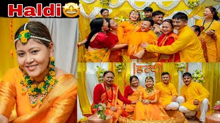 NANDA NANI KO HALDI CEREMONY 🥰VLOG [upl. by Annavas]