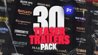 3D Text Titles Teaser Trailer Pack for Premiere Pro Epic Action Cinematic Coming Soon amp More [upl. by Lot669]