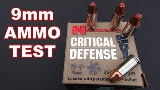 AMMO TEST 9mm Hornady Critical Defense [upl. by Moffat723]