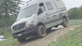 CS Reisemobil Independent  MB Sprinter 4x4 driving offroad [upl. by Mafala223]