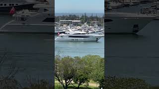 Luxury Superyacht Big Sky Pulls into Southport Yacht Club And Marina Gold Coastsuperyacht [upl. by Yoong]