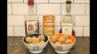 Making Pumpkin Bourbon Balls amp Pumpkin Rum Balls – Recipe [upl. by Asirehc]