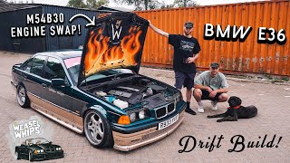 CARNAGE In The E36  BMW Drift Build [upl. by Adnalro198]