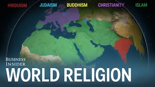 Animated map shows how religion spread around the world [upl. by Ydda]