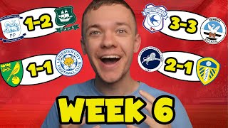 MY CHAMPIONSHIP WEEK 6 SCORE PREDICTIONS [upl. by Yemrots]