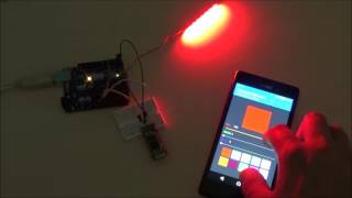 Arduino Bluetooth controlled RGB LED Strip by Android application [upl. by Dagall429]