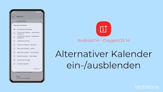 Alternativer Kalender einblenden oder ausblenden  OnePlus Android 14  OxygenOS 14 [upl. by Sixela]