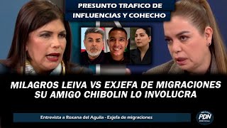 EXJEFA DE MIGRACIONES VS MILAGROS LEIVA SU AMIGO ANDRES HURTADO LO INVOLUCRO EN DELITOS TEMA SIUCHO [upl. by Ehtyaf]