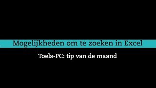 Zoeken in Excel er kan meer dan je denkt [upl. by Onitsirc]