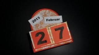 Kalender aus Papier Calendar PaperART  Bastelanleitung HDdeutsch [upl. by Ahtebat]