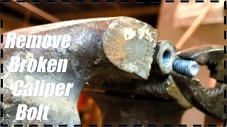 How To Remove Broken Snapped Brake Caliper Bolt [upl. by Haile371]