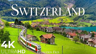 SWITZERLAND • 4K Relaxation Film Winter to Spring • Relaxing Music  Nature 4k Video UltraHD [upl. by Bandeen767]