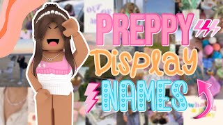 15 PREPPY Display Names FOR ROBLOX [upl. by Llerrat735]