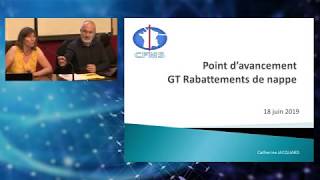 Avancement du GT CFMS quotRabattements de nappequot  18 juin 2019 [upl. by Roberson]