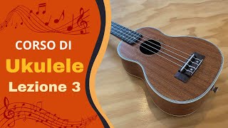 Ukulele Terza lezione  Corso Facile per principianti Accordi di Re minore e Sol 7 ukulele [upl. by Octavla]