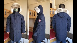 Canada Goose Emory Parka Navy Marine Blue Review  Try On [upl. by Keele887]