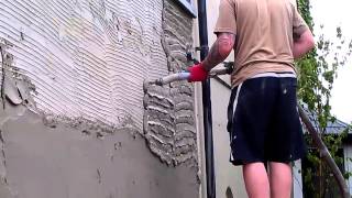 ASHLEY TAYLOR PLASTERING amp RENDERING  PFT RITMO SPRAYING CPI RENDER [upl. by Neeruan315]