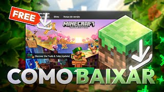 COMO BAIXAR O MINECRAFT ORIGINAL de GRAÇA no SITE OFICIAL [upl. by Ahsinoj]